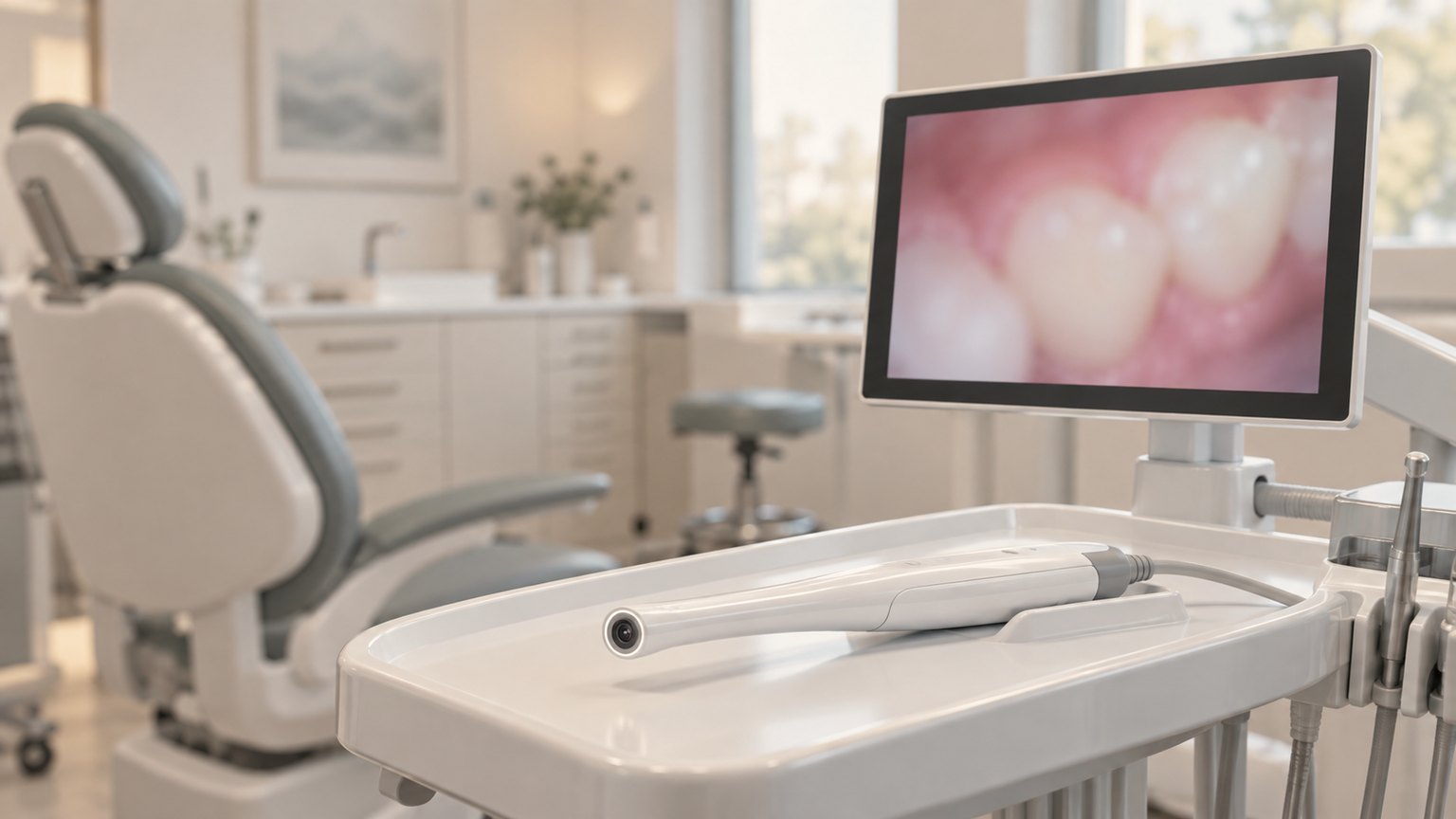 An intraoral camera wand