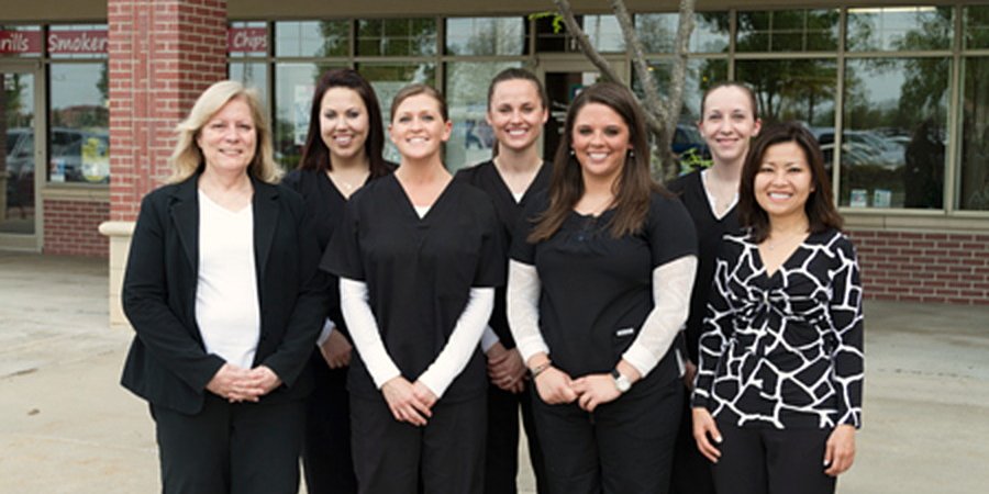 The Gentle Dentistry team outside the office on West 6th Street